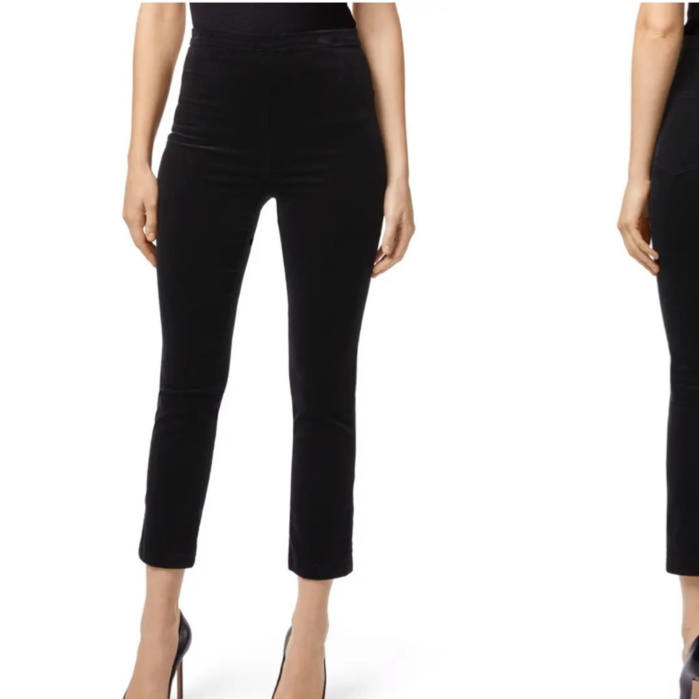 J Brand “Natalie” Black Cropped Corduroy Pant